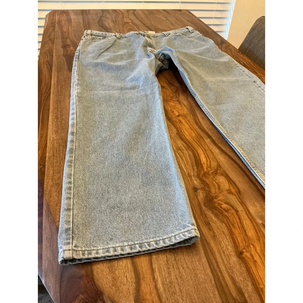 Levi Strauss Signature Mens 44x30 Light Wash Regular Fit 100 Cotton Jeans